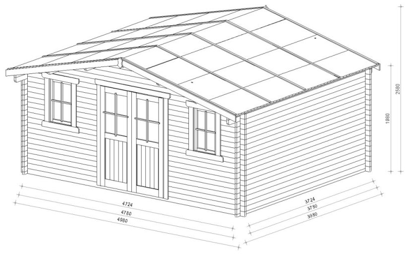 Zahradní domek Avus 5x4 m