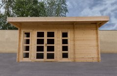 Zahradní domek Artemis 5,5×4 m — masivní domek 40 mm s příčkou