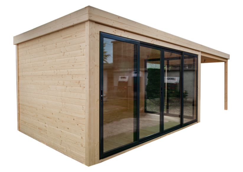Zahradní domek s terasou CERES 4x3 + 3x3m, 40mm