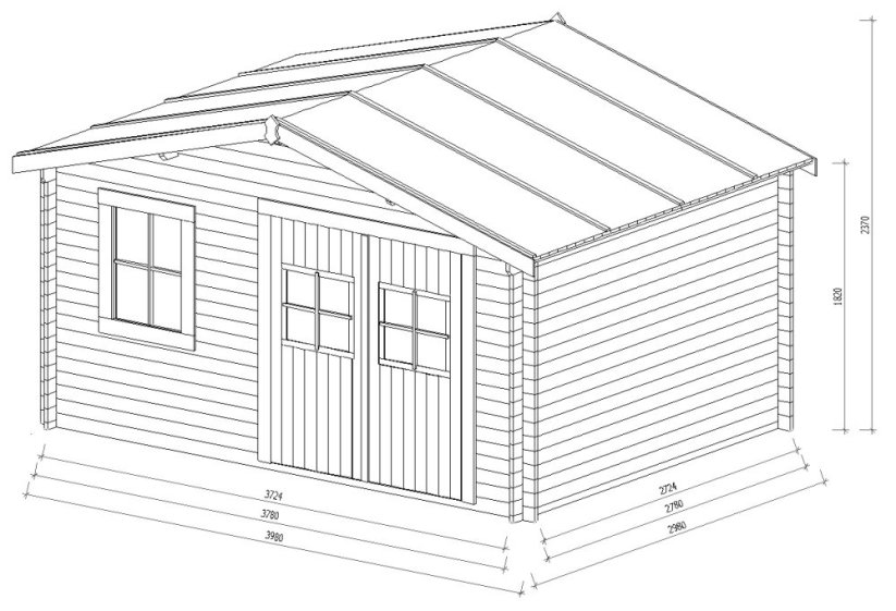 Zahradní domek Horizon 4x3 m